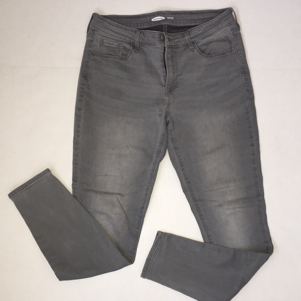Old Navy Black Denim Rockstar Super Skinny Jeans | Size 10
